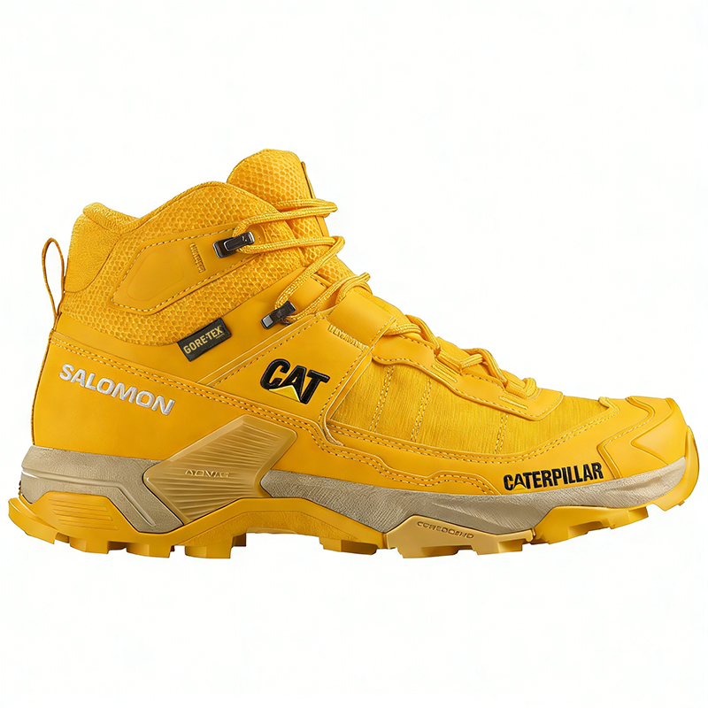 Salomon® and CAT® work and hiking shoes, waterproof and breathable, ideal for work.