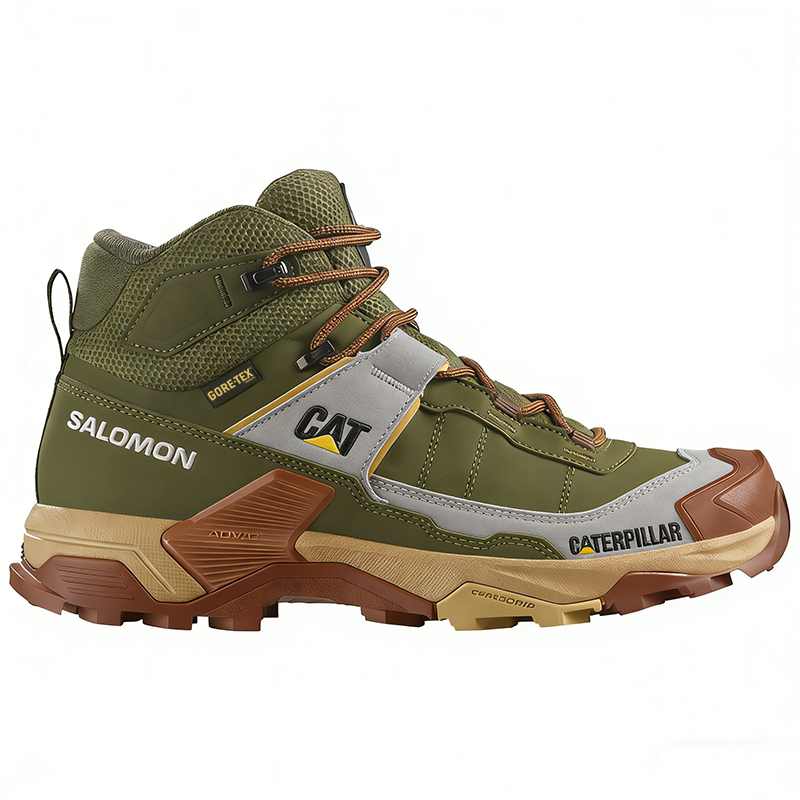 Salomon® and CAT® work and hiking shoes, waterproof and breathable, ideal for work.