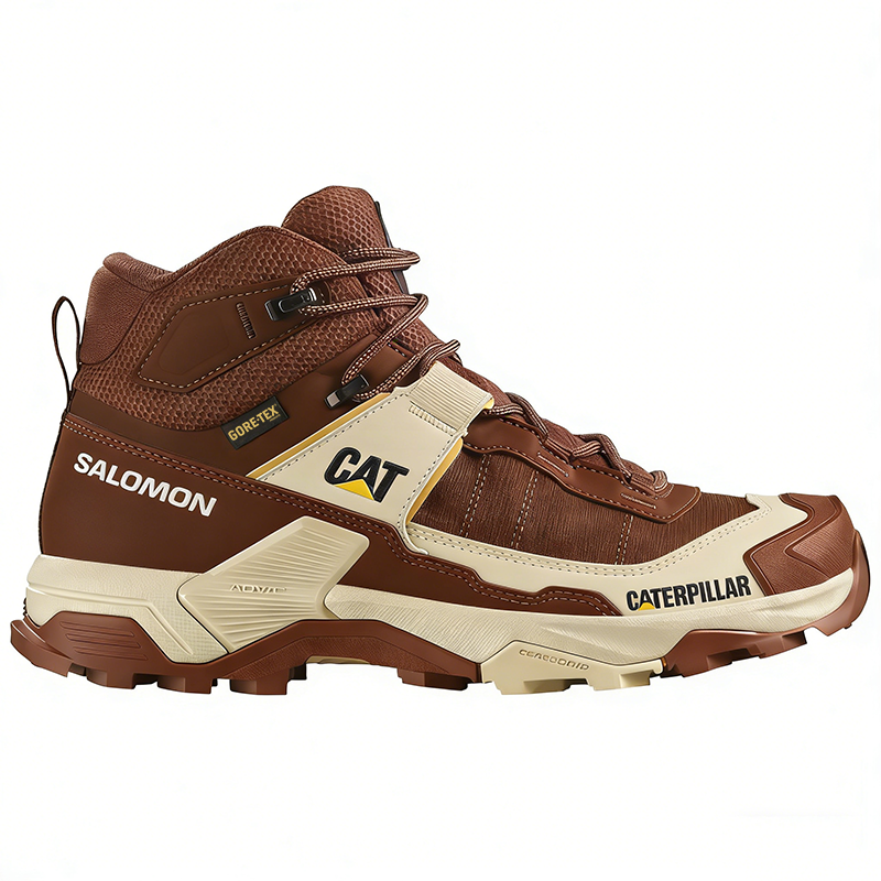 Salomon® and CAT® work and hiking shoes, waterproof and breathable, ideal for work.
